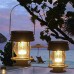 path Hanging Solar Lights 2 Pack Outdoor Garden Lights LED Retro Solar Hanging Lanterns with Handle for Pathway Yard Patio Tree Decor Table Lamp Lights (Warm Lights) 