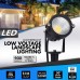 Racdde 12W LED Landscape Lights Low Voltage (AC/DC 12V) Waterproof Garden Pathway Lights Super Warm White (900LM) Walls Trees Flags Outdoor Spotlights with Spike Stand (8 Pack) 