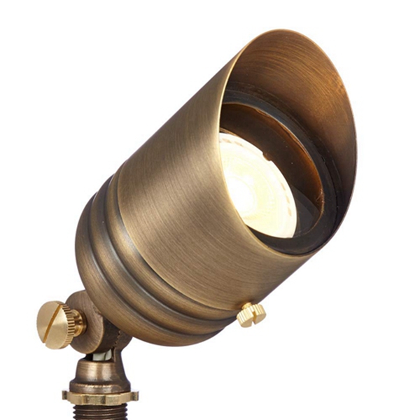 Racdde Fat Boy 12V Brass Spotlight with LED Bulb 