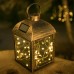 Racdde Solar Hanging Lantern, Waterproof Metal Garden Light, Outdoor Decorative Table Lamp for Patio Decoration (Bronze)