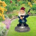 Racdde Solar Powered Second Amendment Lawn Gnome - Light Up Garden Statue by GreenLighting 