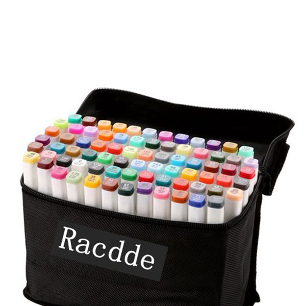 Racdde 80 Colors Dual Tips Alcohol Markers, Art Markers Set for Kids Adults, Alcohol Based Markers with Carrying Case for Anime Design, Painting, Highlighting, Back to School Art Supplies