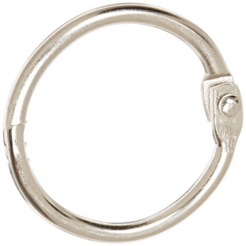 Racdde Nickel Plated Steel Loose Leaf Ring, 1 Inch, Pack of 100 