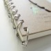 Racdde 15mm/0.6 Inch Mini Metal Scrapbooking Book Loose Leaf Binder Ring Silver Tone Key Ring Chain Keychain, 60Pieces/Box