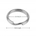 Racdde 100 PCS Small 0.5 Inch Key Rings Bulk Split Keychain Rings with Stainless Steel Wire Ring for Keys Organization DIY Arts Crafts 