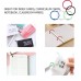 Racdde 100 Pcs Colorful Book Loose Leaf Binder Rings- 30mm Metal Loose Paper Notebook Rings Keychain Rings for Cards, Document Stack and Swatches