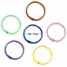 Racdde 60 Pieces Metal Binder Rings Colorful Keychains Loose Leaf Binder Ring Book Rings Keyrings, 6 Colors