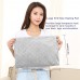 Racdde Heating Pad Dry/Moist Electric Heat Therapy Option for Pain Relief, Heating Pads for Back Pain Auto Shut Off,FDA Approved, 4 Heat Settings, Storage Bag 12'' x 15''Large Size (Light Grey) 