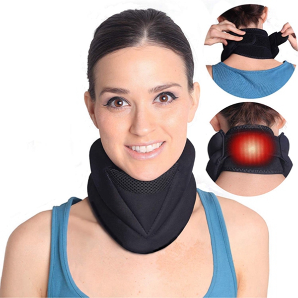 Racdde Magnetic Electric Heating Neck Brace for Neck Pain and Support- Cervical Collar Traction Device-Neck Warmer for Stiff Neck- 3 in 1 Support that Relieves Pain, Stress, Anxiety and Headache. 
