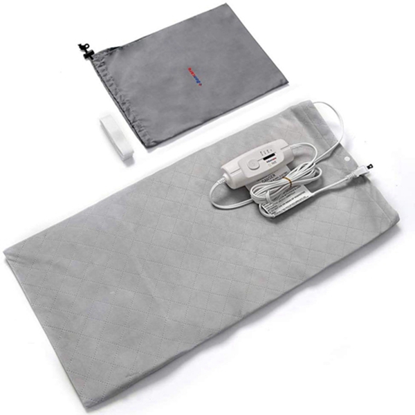 Racdde Heating Pad Dry/Moist Electric Heat Therapy Option For Pain Relief, Heating Pads For Back Pain Auto Shut Off, FDA Approved, 4 Heat Settings, Storage Bag(12 x 24 inch XL-King Size Light Grey)