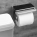 Racdde Toilet Paper Holder with Phone Self Brushed Nickel, Self Adhesive Toilet Paper Holder for Bathroom, SUS 304 Stainless Steel, Two Installation of 3M Self-Adhesive and Wall Mounted (Silver) 