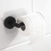 Racdde Matte Black Toilet Paper Roll Holder Stainless Steel Bathroom Lavatory Rust Proof Toilet Tissue Holder Wall Mounted