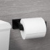 Racdde Square Toilet Paper Holder Stainless Steel, Chrome Toilet Paper Holder Wall Mount for Bathroom & Kitchen (Matte Black) 