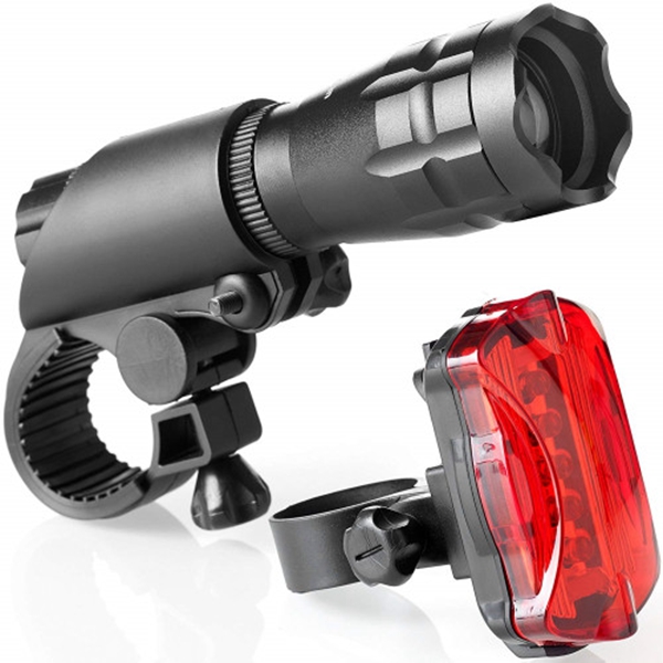 Racdde Bike Light Set - Super Bright LED Lights for Your Bicycle - Easy to Mount Headlight and Taillight with Quick Release System - Best Front and Rear Cycle Lighting - Fits All Bikes 
