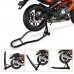 Racdde Universal Sport Bike Motorcycle Front & Rear Combo Wheel Swingarm Spool Paddock Lift Stands Fork Auto Bike Shop 