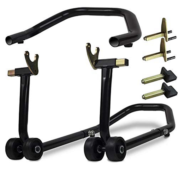 Racdde Motorcycle Stand for Front or Rear Paddock Wheel - Lift Jack Accessory Best for Motor Cycles & Sports Bikes Center Tire Maintenance Chock w/Fork & Swing Arm 