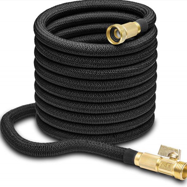Racdde 100ft Garden Hose - New Expandable Water Hose with Double Latex Core 3/4" Solid Brass Fittings Extra Strength Fabric - Flexible Expanding Hose with Storage Bag for Easy Carry