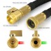 Garden Hose, Racdde 50ft 15m Expandable Water Hose with Durable Double Latex Core, 3/4 Inch Solid Brass Connector, Best Abrasion Resistance High-Pressure Resistance for Car, Pet, Flower, Plant 