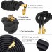 Racdde 100ft Upgraded Expandable Garden Hose Set, Extra Strength Fabric Triple Layer Latex Core, 3/4" Solid Brass Fittings, 9 Function Spray Nozzle with Storage Bag, Premium No-Kink Flexible Water Hose 