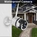Racdde Outdoor Security Camera, 1080P Surveillance Cameras Outdoor WiFi Camera Two-Way Audio, IP66 Waterproof, FHD Night Vision, Motion Detection Camera with Cloud Storage for Videos (2 Pack) 