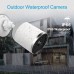 Racdde Wireless Outdoor Security Camera, 1080P 2.4G WiFi Night Vision Surveillance Cameras with Two-Way Audio,Cloud Storage, IP66 Waterproof, Motion Detection, Activity Alert, Deterrent Alarm - iOS, Android 