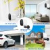 Battery Powered Camera Racdde WiFi IP Camera Home Security System, Night Vision, Indoor/Outdoor Eaves, Compatible with Alexa, 2-Way Audio Talk, Free 32GB Memory Card 