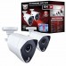 Racdde Security 2 Pack Add-on Extreme HD 3MP Dual Sensor Wired Infrared Camera (White) 