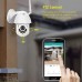 PTZ Smart Security Camera with Motion Detection, Racdde Waterproof Home WiFi IP IR-Lens Wireless Camera 1080P CCTV Surveillance Cameras JPEG Snapshot Function Outdoor (Surveillance Cameras) 