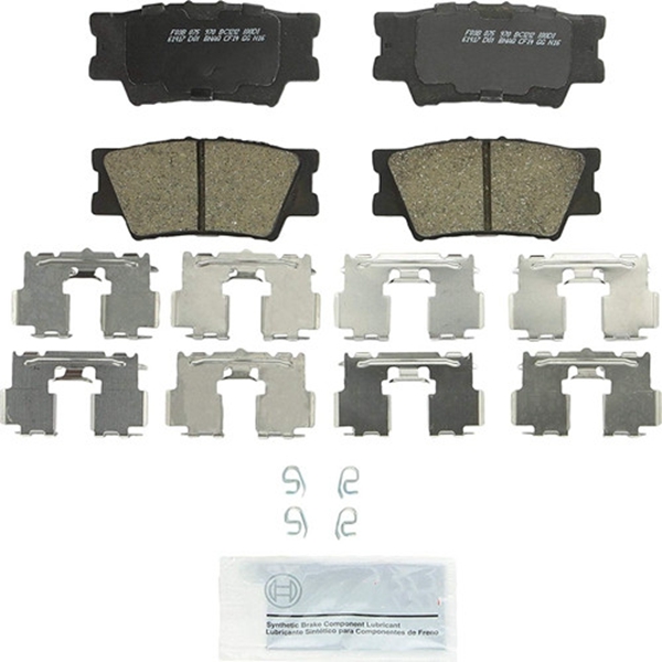Racdde BC1212 QuietCast Premium Ceramic Disc Brake Pad Set For: Lexus ES300h, ES350, HS250h; Pontiac Vibe; Toyota Avalon, Camry, Matrix, RAV4, Rear 