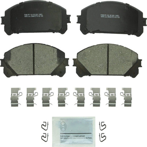 Racdde BC1324 QuietCast Premium Ceramic Disc Brake Pad Set For: Lexus NX200t, NX300h, RX350, RX450h; Toyota Highlander, Sienna, Front