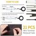 Racdde Auto Terminal Removal Tool Key Set 21pcs Thick Steel Pin Tool Car Electrical Wire Crimp Connector Extractor Puller Release Pin Kit 