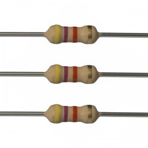 Racdde 100EP5144K70 4.7kOhm Resistors, 1/4 W, 5% (Pack of 100) 