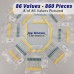 Racdde Electronics 1/2W 86 Value 860 Piece Resistor Kit