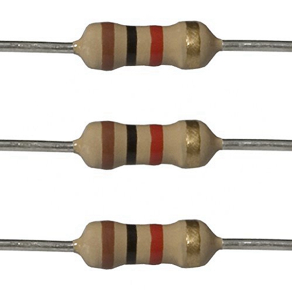 Racdde 100EP5141K00 1k Ohm Resistors, 1/4 W, 5% (Pack of 100) 