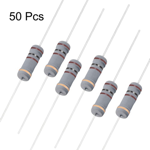 Racdde 50pcs Axial Lead Carbon Film Resistors 100 Ohm 2W 5% Tolerances 4 Color Bands 