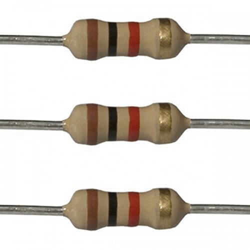 Racdde 10EP5141K00 1k Ohm Resistors, 1/4 W, 5% (Pack of 10) 