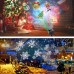 Racdde Ocean Wave Christmas Projector Lights 2-in-1 Moving Patterns with Ocean Wave LED Landscape Lights Waterproof Outdoor Indoor Xmas Theme Party Yard Garden Decorations, 12 Slides 10 Colors (Black)