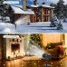 Racdde Christmas Projector Light Outdoor Snowfall LED Projector Waterproof Rotating Snow Projection with RF Remote Snow Decorative Projector for Christmas, Holiday, Halloween Party, Wedding, Garden, Yard 