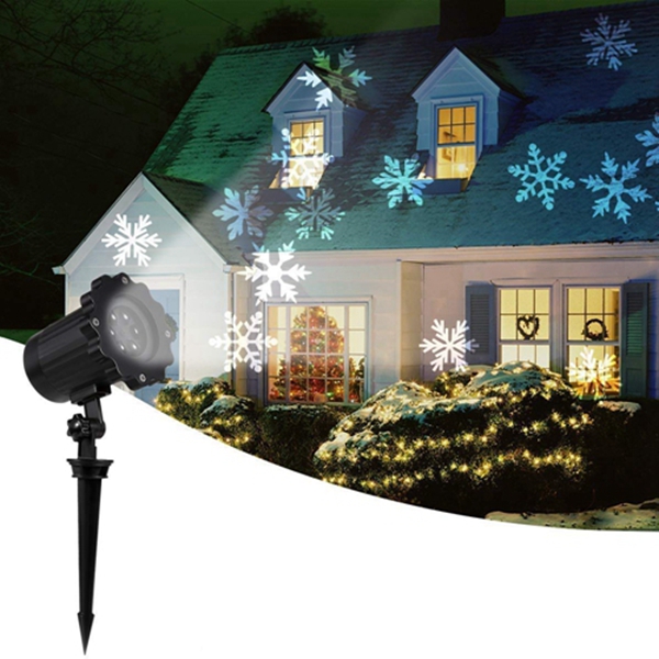 Racdde 2019 New Moving Snowflake lights, White Christmas Projector Lights LED Landscape Projection, Indoor & Outdoor Spotlights Decor Stage Irradiation & Garden Tree Wall, Perfect Halloween Holiday Party 
