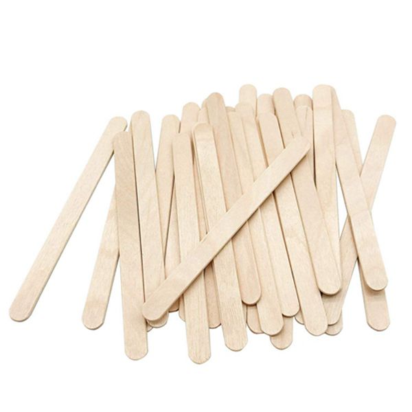 Racdde 200 Pcs Craft Sticks Ice Cream Sticks Natural Wood Popsicle Craft Sticks 4.5 inch Length Treat Sticks Ice Pop Sticks for DIY Crafts 