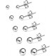 Stainless steel stud earrings