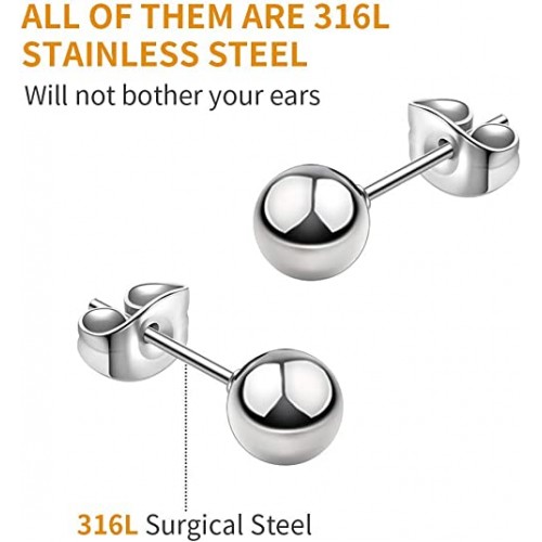 Stainless steel stud earrings