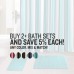 Racdde 15-Piece Bathroom Set With 2 Memory Foam Bath Mats and Matching Shower Curtain | Designer Patterns and Colors (Helix Black) 