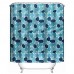 Racdde Pebble Stall Shower Curtain, Blue and Grey Cobble Stone 36 X 72 Fabric Shower Curtain Heavy-Duty Waterproof and Polyester Bathroom Curtains for Shower Bathtubs 