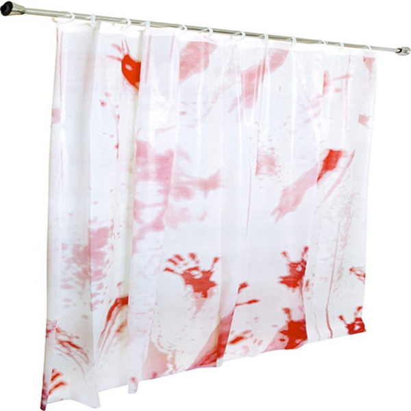 Racdde Bloody Shower Curtain Halloween Decoration; (Double-Sided) 