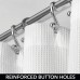 Racdde Premium 100% Cotton Waffle Weave Fabric Shower Curtain, Hotel Quality - for Bathroom Showers and Bathtubs, Super Soft, Easy Care - 72" x 72" - White 