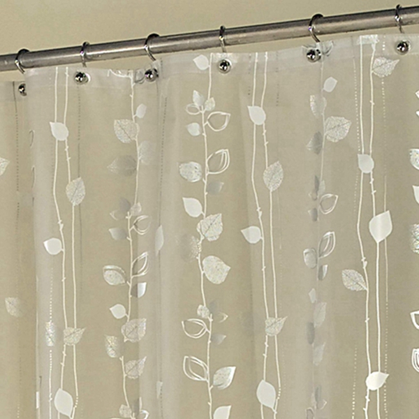 Racdde Ivy Shower Curtain, Silver 