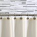 Racdde Shower Curtain Hooks - Brushed Nickel, Set of 12 Shower Curtain Rings - Shower Hooks for Curtain Shower Rings 