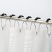Racdde 2 Pack Shower Curtain Hooks Rings, Stainless Steel Rust-Resistant Shower Curtain Rings and Hooks-Set of 24- Black 
