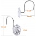 Racdde 12PCS Shower Curtain Hooks Rings for Bathroom, Decorative Resin Shower Curtain Hooks Rods Curtains and Liner- Crystal (Clear) 